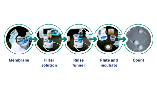 The membrane filter technique card image