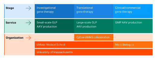 AAV viral vectors for preclinical studies available through UMMC Worcester and Cytiva