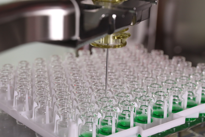 Filling of nested vials inside the SA25 Aseptic Filling Workcell