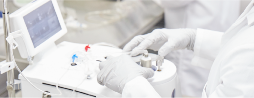 Scientist using Sepax C-Pro cell processing system