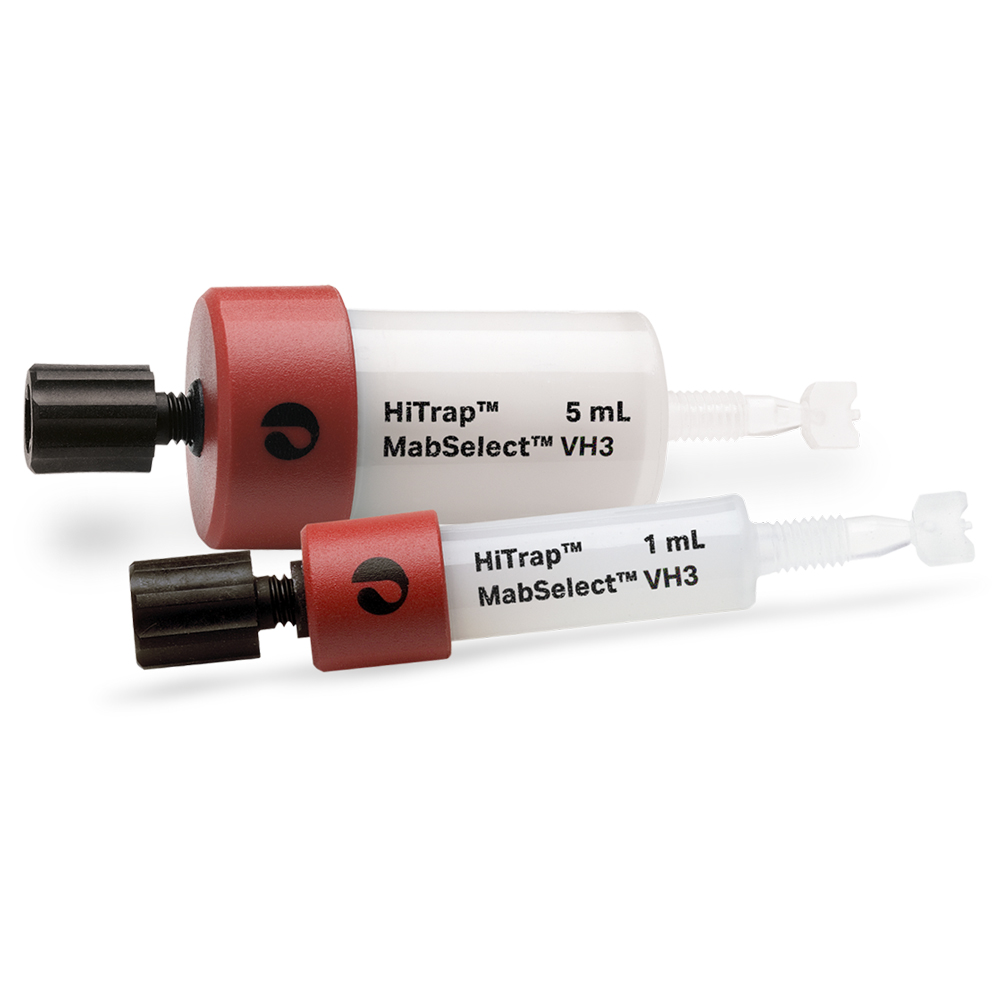 Prepacked HiTrap columns, 1 mL and 5 mL, with MabSelect VH3 chromatography resin for capture of bispecifics and antibody fragments.