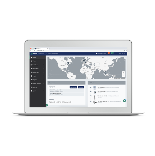 Chronicle displayed on interface
