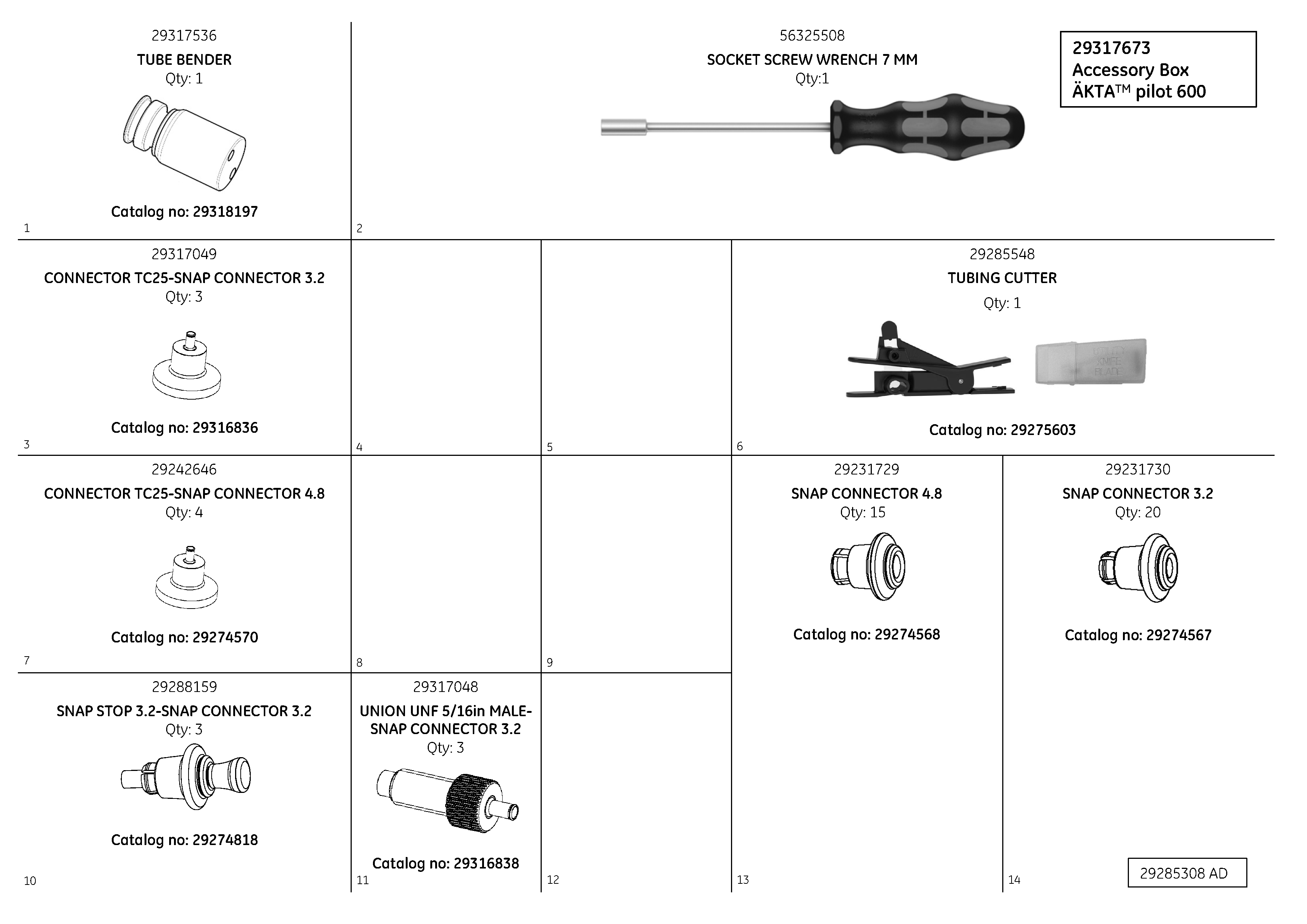 ÄKTA pilot 600 层析系统 的部件和配件 Cytiva