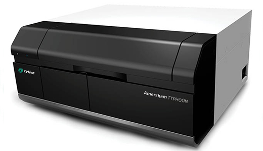 Amersham Typhoon laser scanner platform designed for versatile imaging and precise quantitation of fluorescent, colorimetric, and radiolabelled nucleic acids/proteins 
