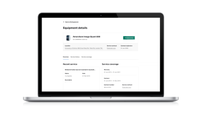 Request service quickly using My Equipment